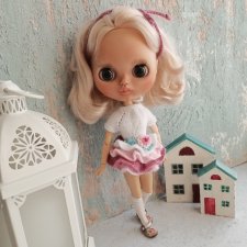 Вяжу куколкам...Платье — пироженка