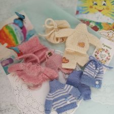 Вязаные одежки ( ОВ 11, тело 8-9см) "как есть" ✍ все что на фото .