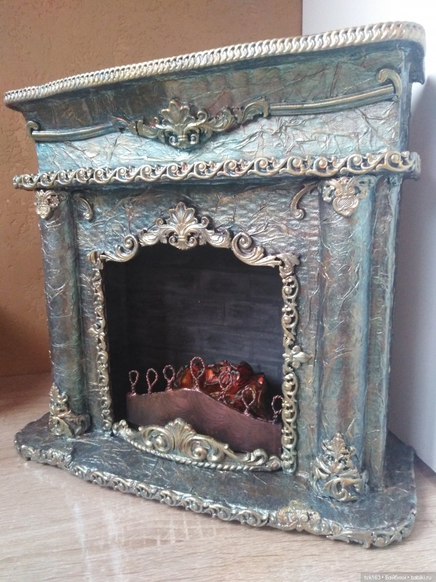 Винтажный камин для кукол - хамелеон