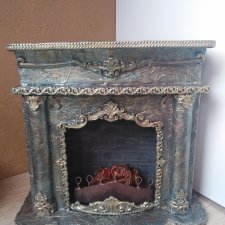 Винтажный камин для кукол - хамелеон