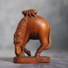 Нэцкэ "Лошадь и жук". Винтаж! Ручная работа