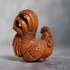 Нэцкэ "Петушок". Самшит, ручная резьба
