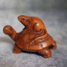 Статуэтка, окимоно "Животные восточного календаря: мышь на черепахе"
