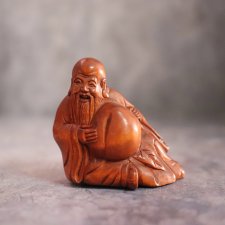 Нэцкэ «Дзюродзин с персиком»