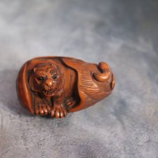 Нэцкэ перевертыш "Тигр/артишок". Винтаж