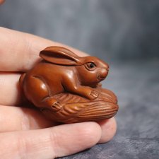 Нэцкэ "Кролик и кочан капусты". Винтаж, более 50 лет!