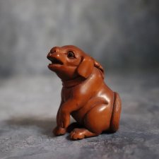 Нэцкэ "Собака". Винтаж! Подписана мастером