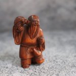 Нэцкэ "Фукурокудзю с черепахой и тыквой горлянкой"