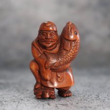 Нэцкэ "Дайкоку с карпом и черепахой"