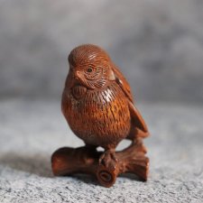 Нэцкэ "Снегирь на ветке"