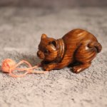 Нэцкэ "Игривый кот". Винтаж, ручная работа