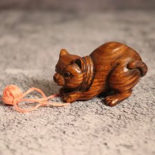 Нэцкэ "Игривый кот". Винтаж, ручная работа
