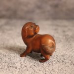 Нэцкэ "Забавный щенок". Винтаж