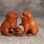 Нэцкэ парные "Собаки Фу". Винтаж! Более 30 лет