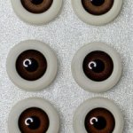 Живые глазки 20 мм радужка 12 мм карие