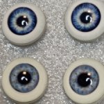 Глаза 12 мм для Паола Рейна голубые