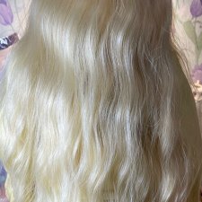 Роскошный длинный парик блонд светлый на голову 35-37 см