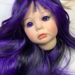 Голова для творчества  фарфоровая с париком авторская Ru Bert