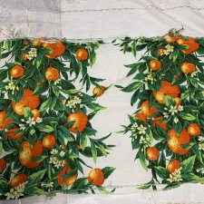 Ткань хлопок с апельсинами 2 отреза Франция