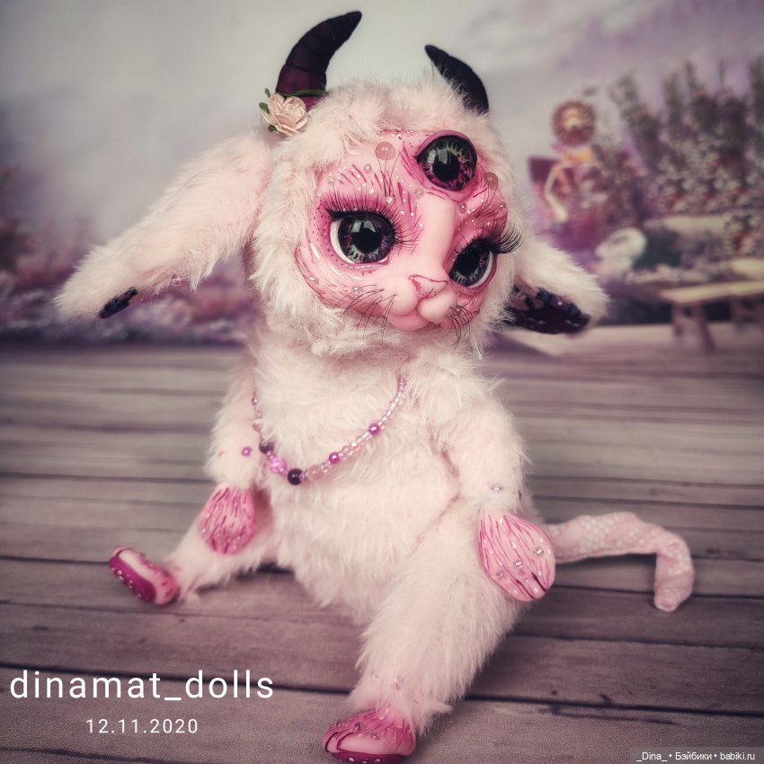 Авторская кукла Дины Матюниной рогатая мышь Авторская кукла Дины Матюниной рогатая мышь