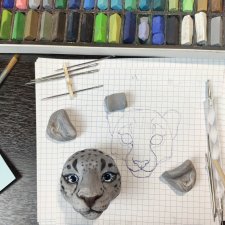 Снежный барс и как я его делала. Часть 1