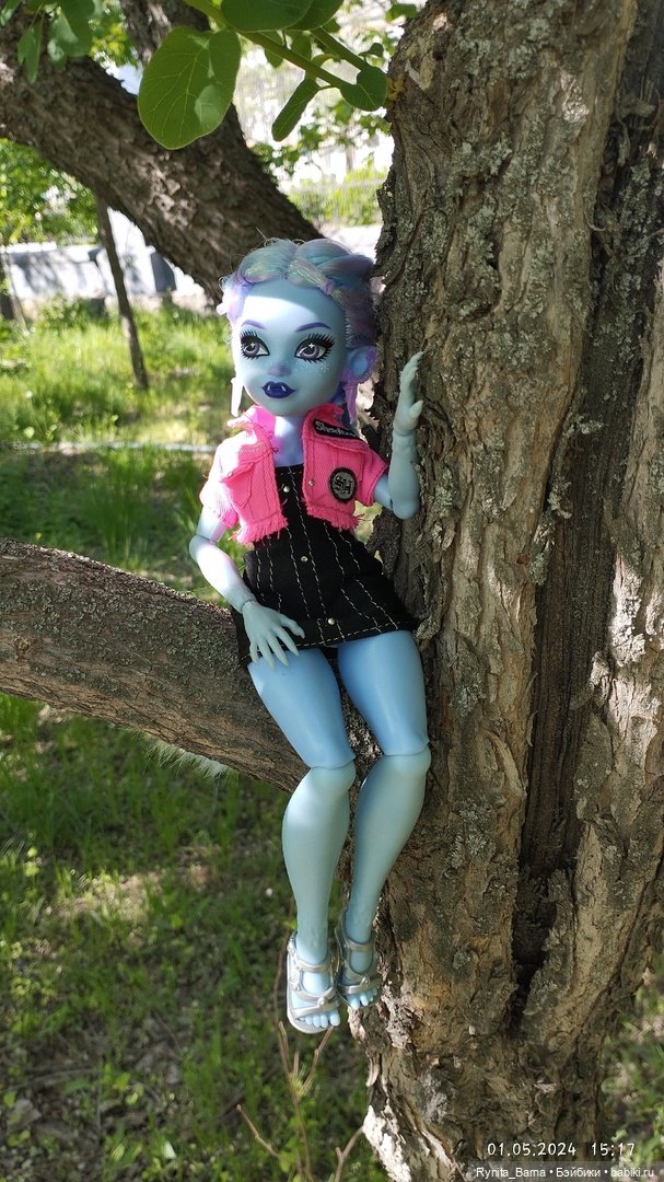 Прекрасная Эбби на прогулке 🩵🌸