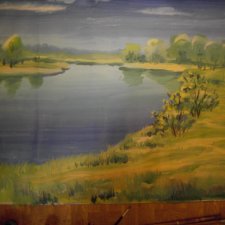 Декорация с зеленью