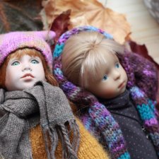 Осень Роны и Франчески (Minouche Petitcollin / Минуш Петиколлин; Polly от Susan Krey/ Полли от Сьюзан Крей)