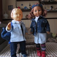 Джинсовая одежда для кукол СССР и ГДР