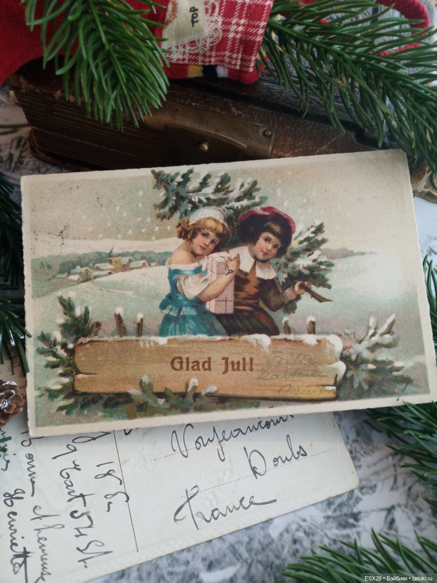 Магия старинных рождественских открыток (фото 8)