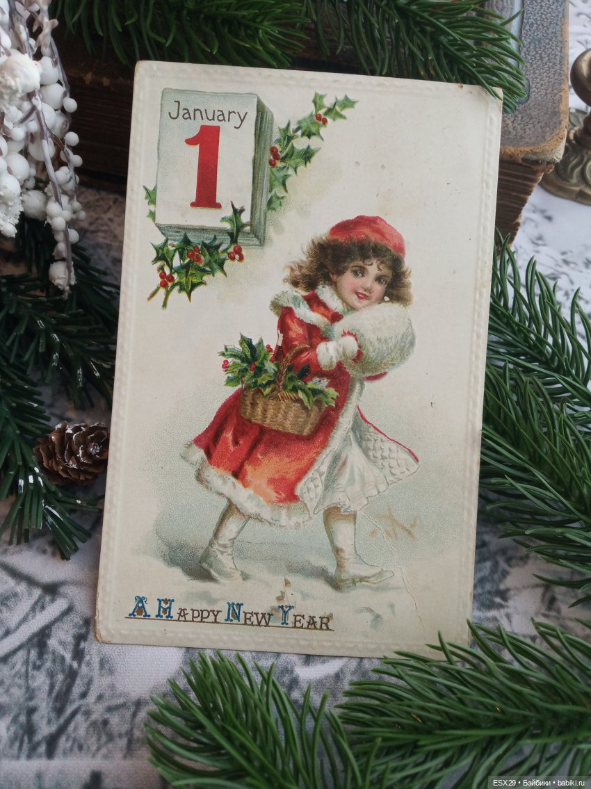 Магия старинных рождественских открыток (фото 9)