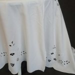 Круглая скатерть из хлопка, винтаж