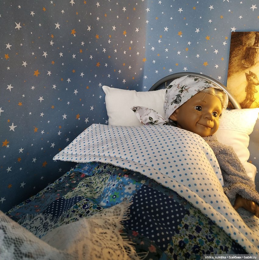 Хозяйка голубого одеяла — Аксессуары для кукол своими руками: идеи (фото 8)