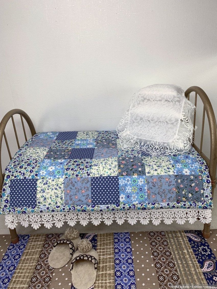 Постелька в стиле &amp;amp;amp;amp;amp;amp;amp;quot;бабушкина кровать&amp;amp;amp;amp;amp;amp;amp;quot; с ковриком