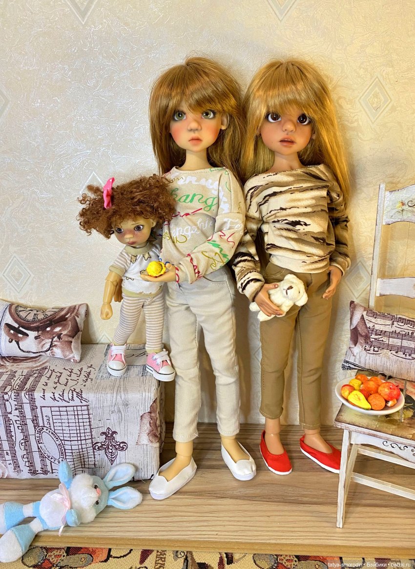 Посидеть с сестренкой | Бэйбики Посидеть с сестренкой — Куклы Kaye Wiggs (Кайе Виггс): авторские BJD (БЖД) (фото 4)