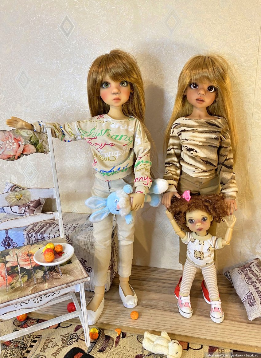 Посидеть с сестренкой | Бэйбики Посидеть с сестренкой — Куклы Kaye Wiggs (Кайе Виггс): авторские BJD (БЖД) (фото 3)
