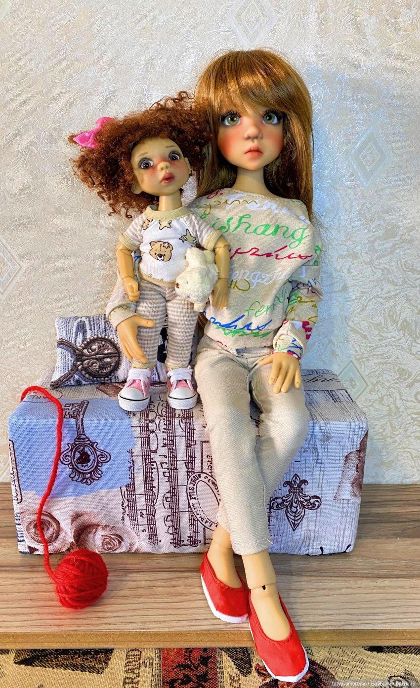 Посидеть с сестренкой | Бэйбики Посидеть с сестренкой — Куклы Kaye Wiggs (Кайе Виггс): авторские BJD (БЖД) (фото 9)