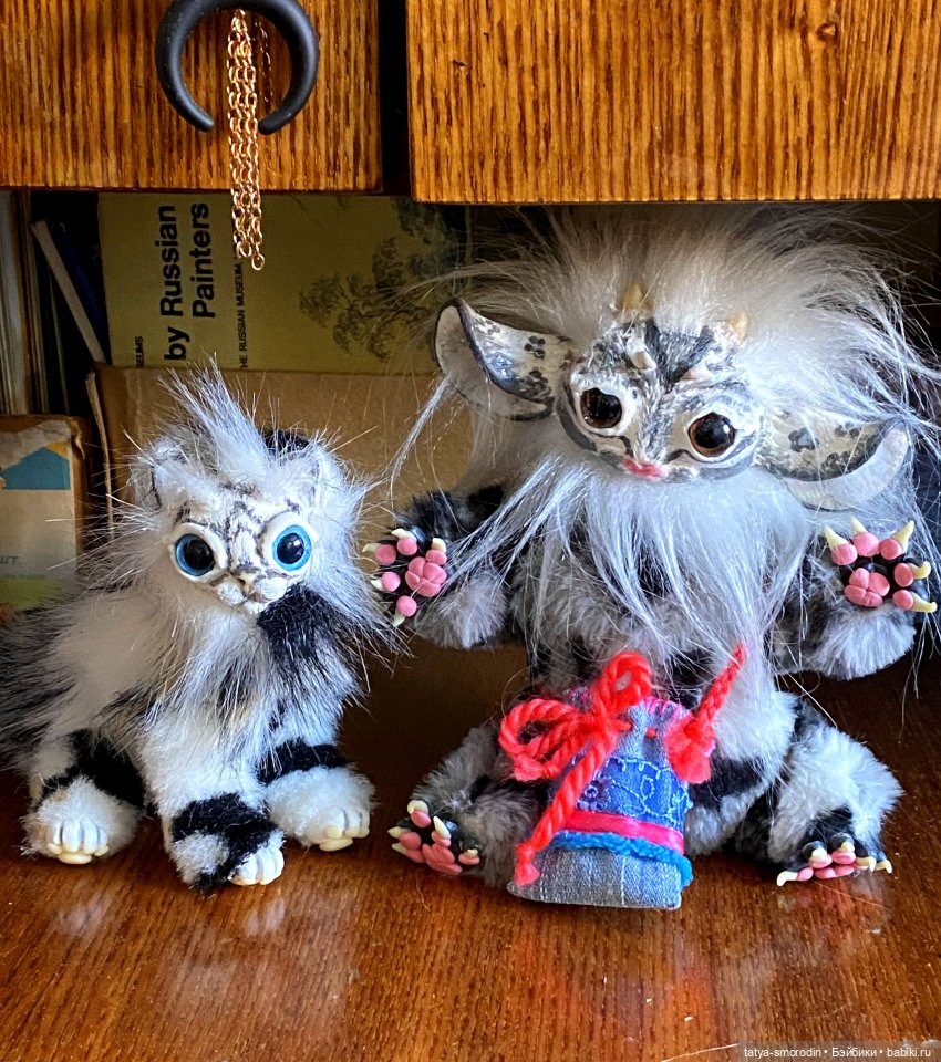 Зверье мое. 2 часть — Игрушки в смешанной технике (мех и глина): Арт