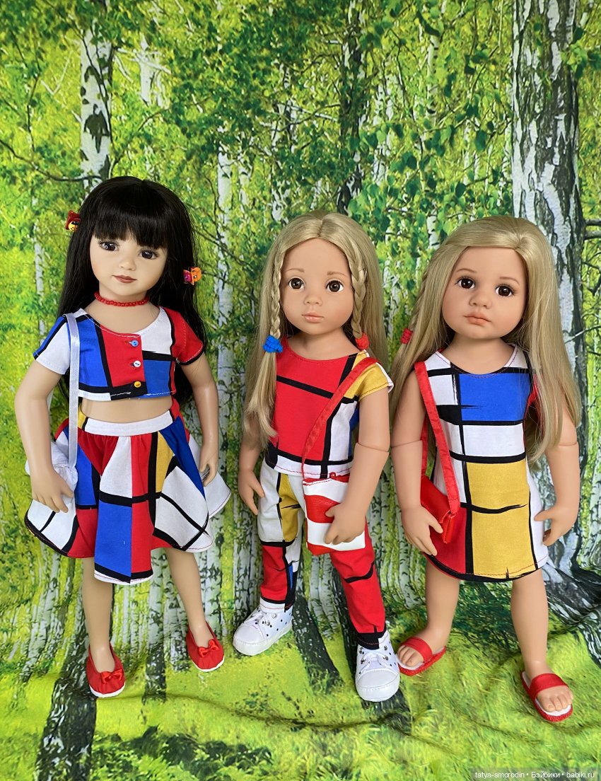 Линия одежды "Мондриан" — Одежда и обувь для кукол своими руками: фото