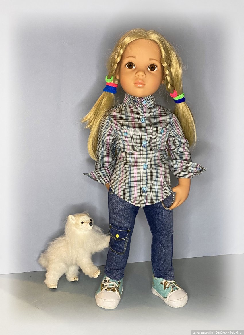 Джинсы, рубашки, жилеты — Одежда и обувь для кукол своими руками: фото (фото 7)