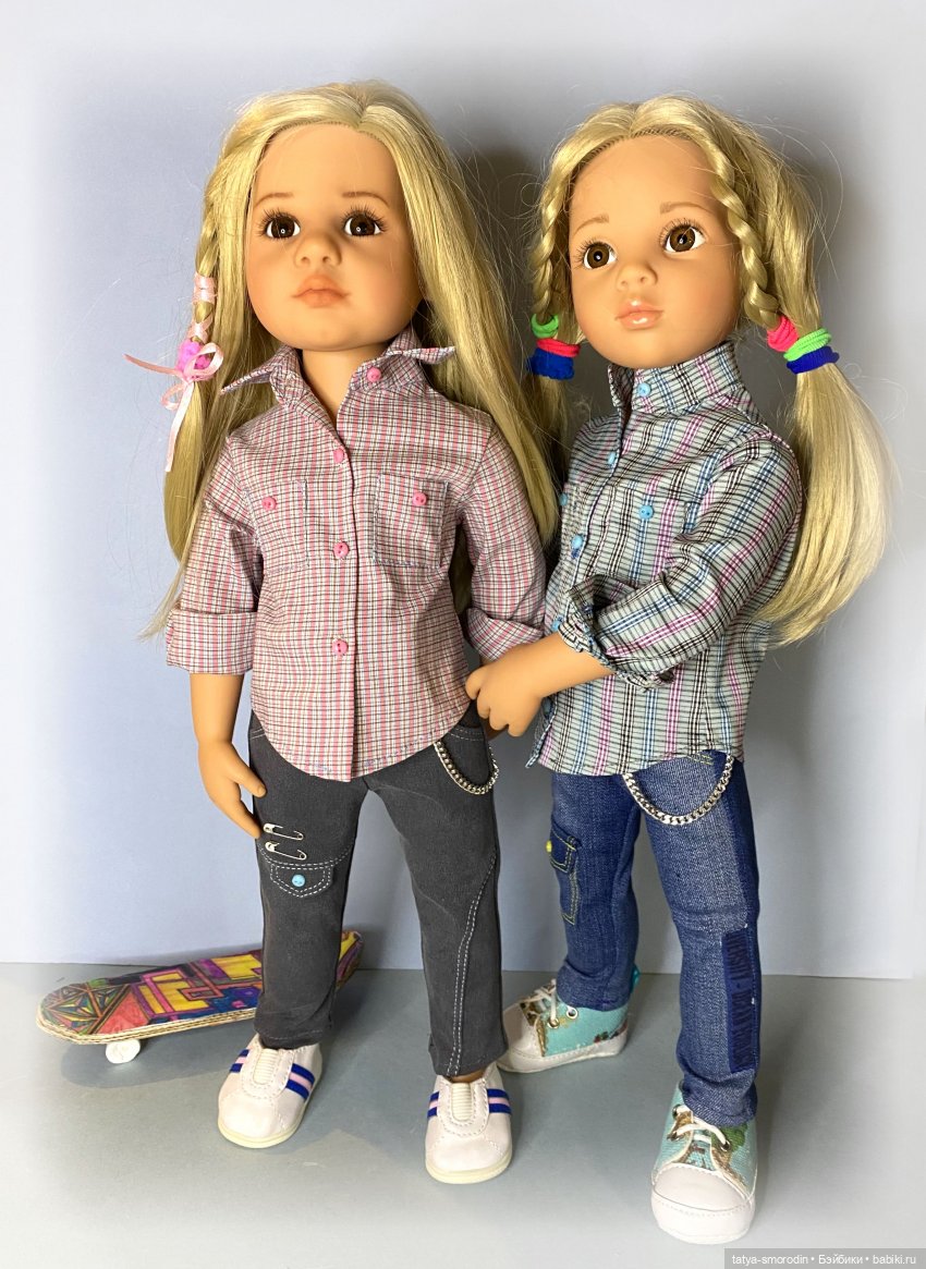 Джинсы, рубашки, жилеты — Одежда и обувь для кукол своими руками: фото (фото 6)