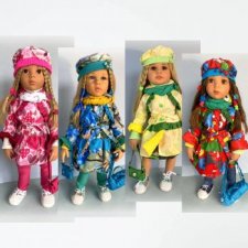 Нарядный плащ для кукол Готц