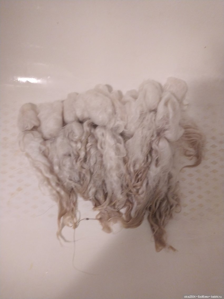 Превращение руна ангорской козочки в шелковые локоны (фото 8)