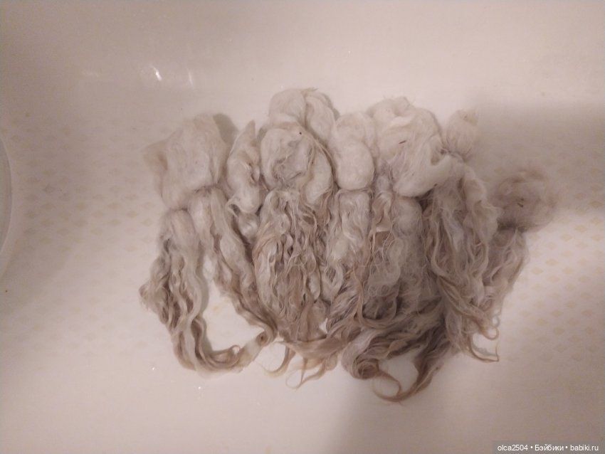 Превращение руна ангорской козочки в шелковые локоны (фото 6)