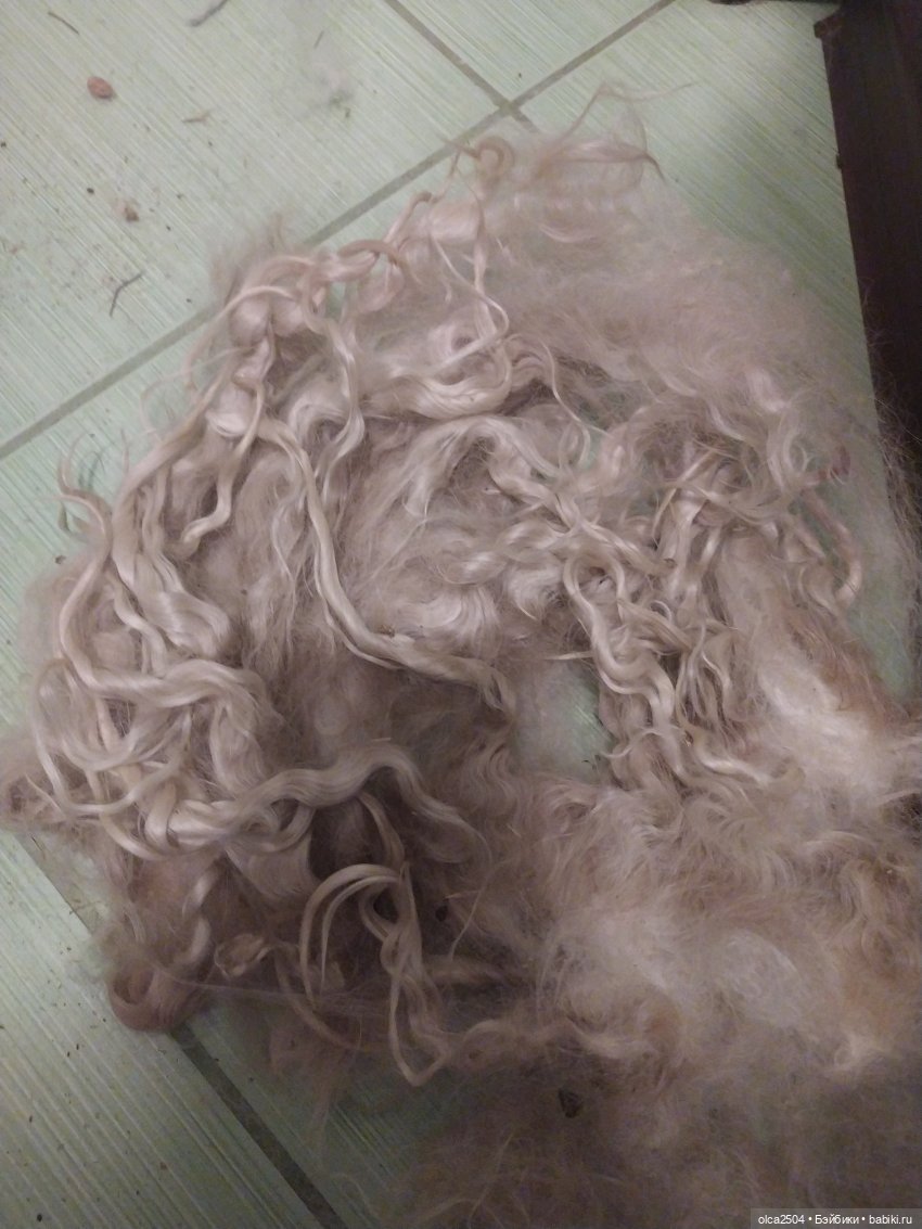 Превращение руна ангорской козочки в шелковые локоны