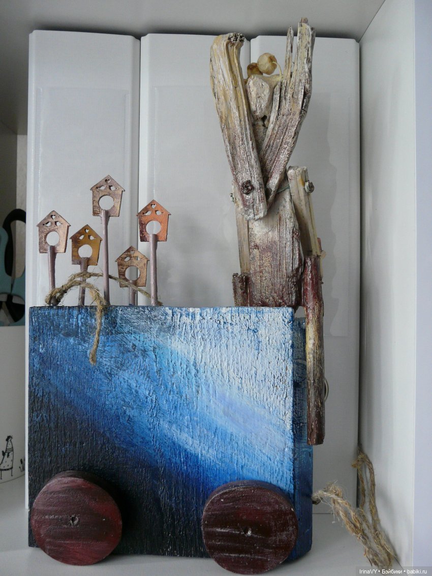 Ангелы и птицы — Авторские куклы из дерева