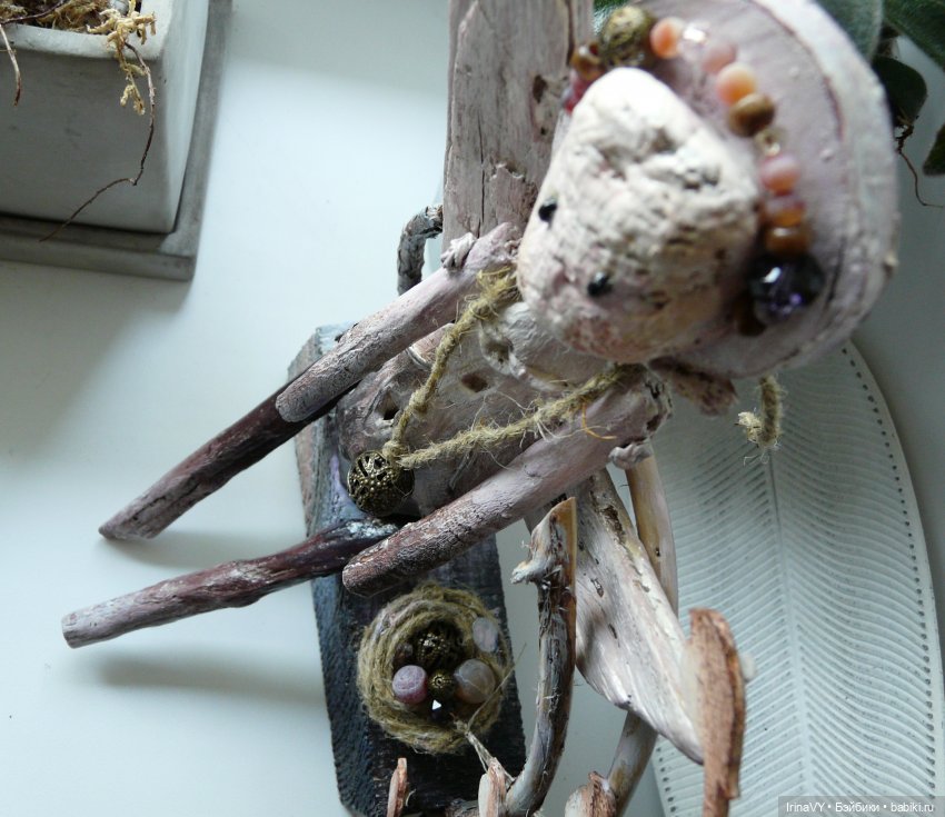 Ангелы и птицы — Авторские куклы из дерева (фото 8)