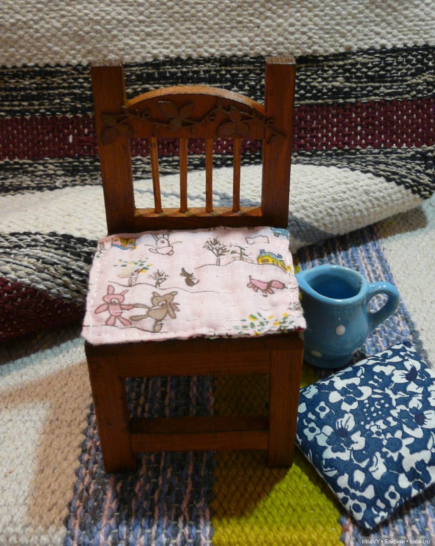 Самый важный предмет мебели. Кукольный стульчик в винтажном стиле (фото 8)