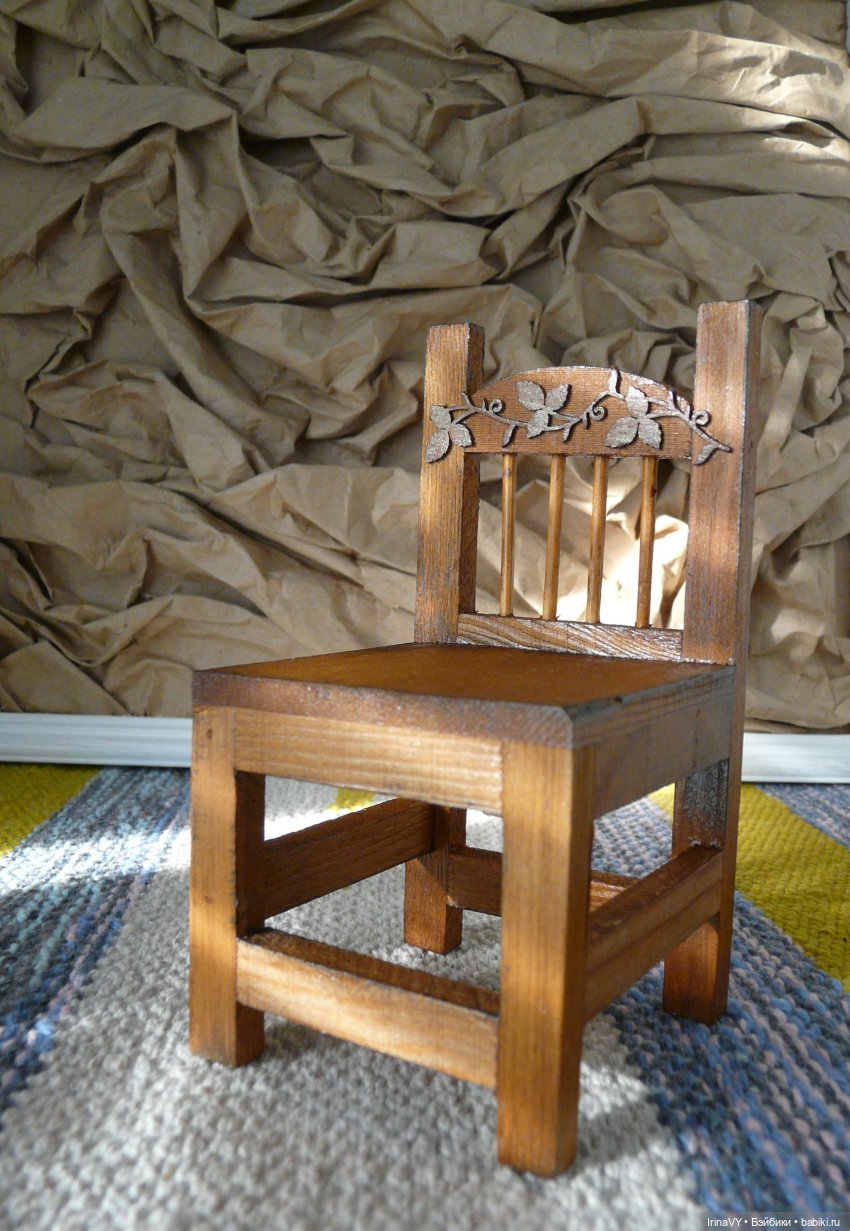 Самый важный предмет мебели. Кукольный стульчик в винтажном стиле (фото 6)