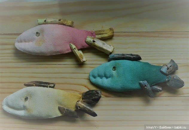 Птицы и рыбы. Игрушки-броши, или броши-игрушки (фото 5)